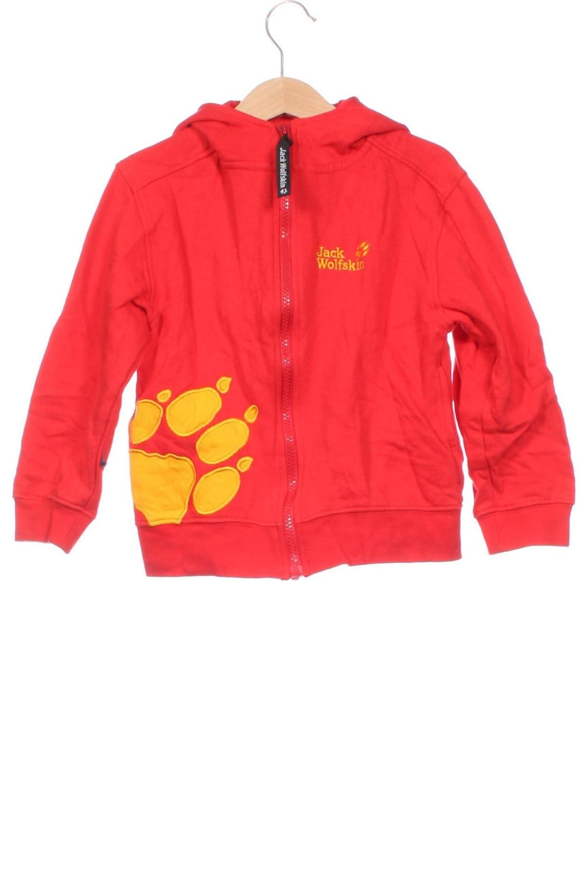 Detská mikina  Jack Wolfskin, Veľkosť 3-4y/ 104-110 cm, Farba Červená, Cena  23,45 €