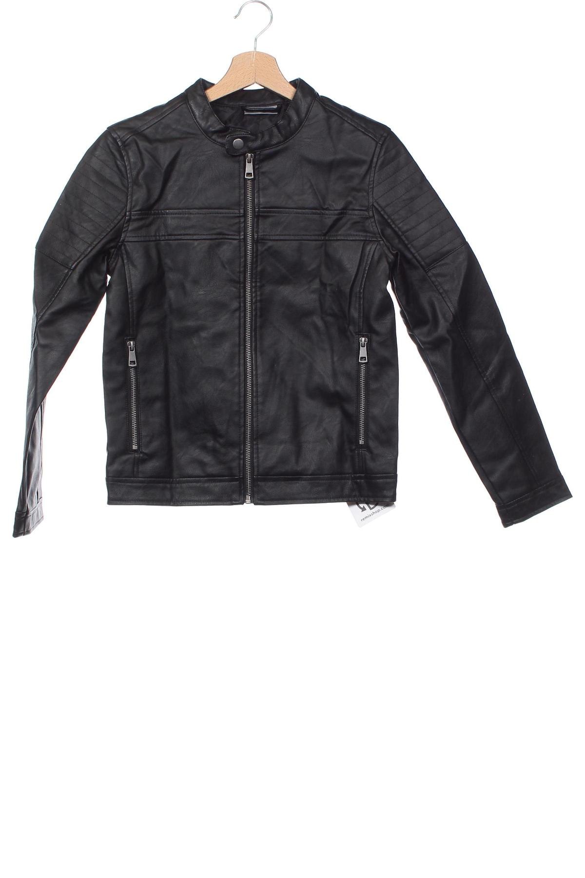 Kinder Lederjacke, Größe 11-12y/ 152-158 cm, Farbe Schwarz, Preis € 10,99