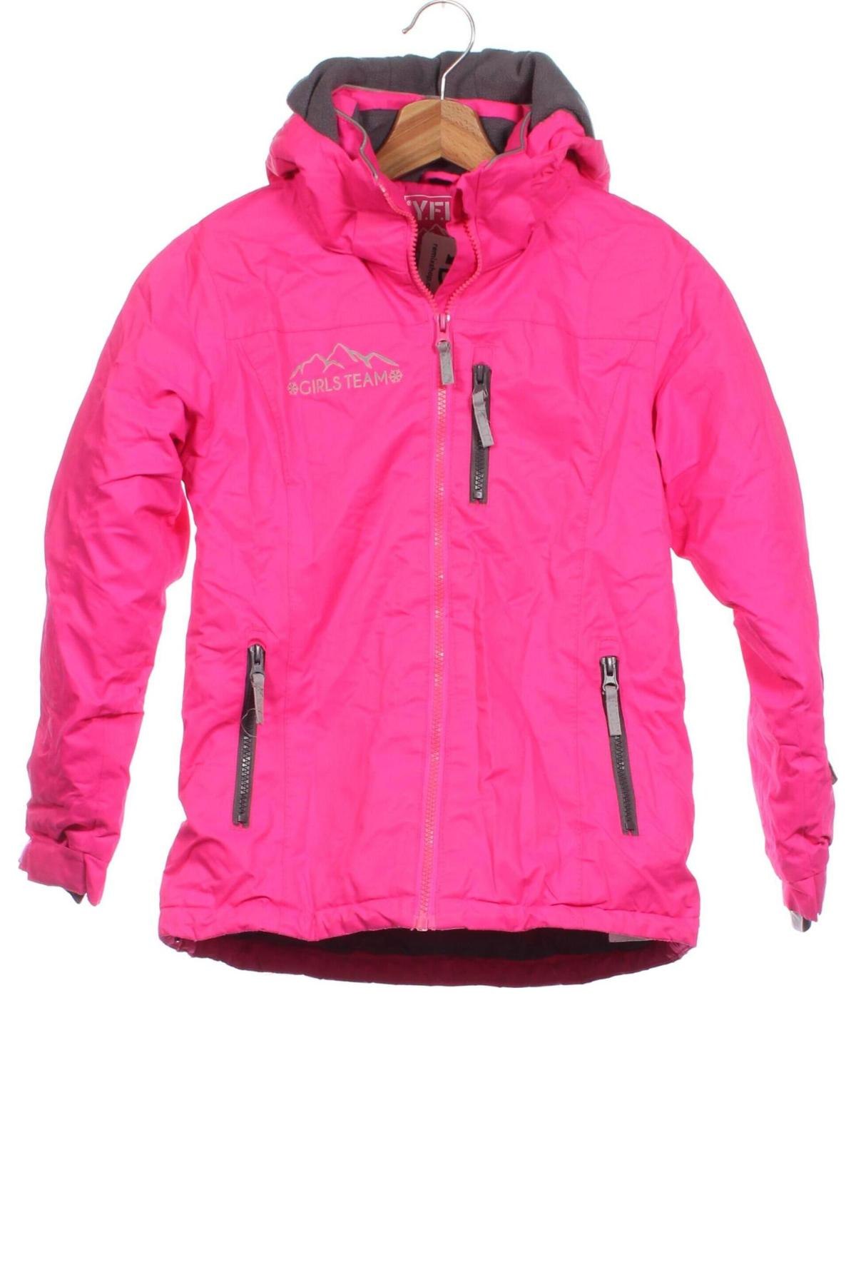 Kinderjacke für Wintersport Y.F.K., Größe 8-9y/ 134-140 cm, Farbe Rosa, Preis 17,49 €