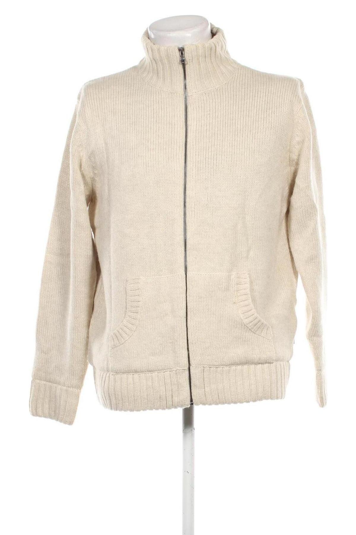 Herren Strickjacke, Größe L, Farbe Beige, Preis € 16,99