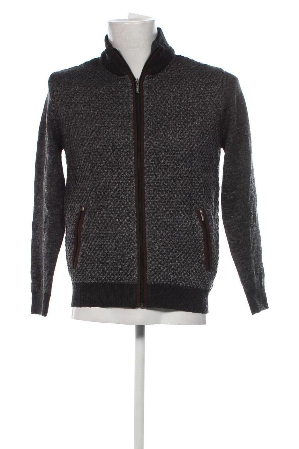 Herren Strickjacke Bugatti, Größe L, Farbe Grau, Preis 17,99 €