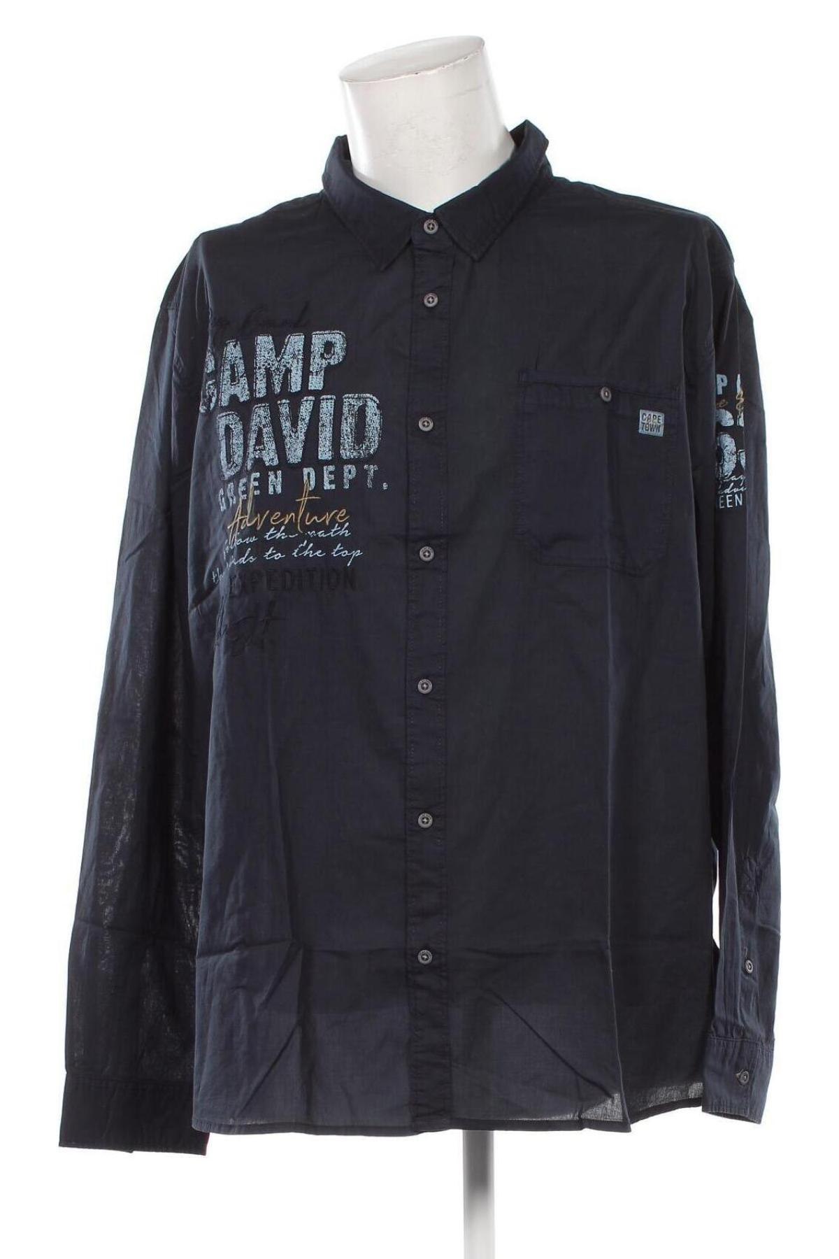 Herrenhemd Camp David, Größe 4XL, Farbe Blau, Preis 47,99 €