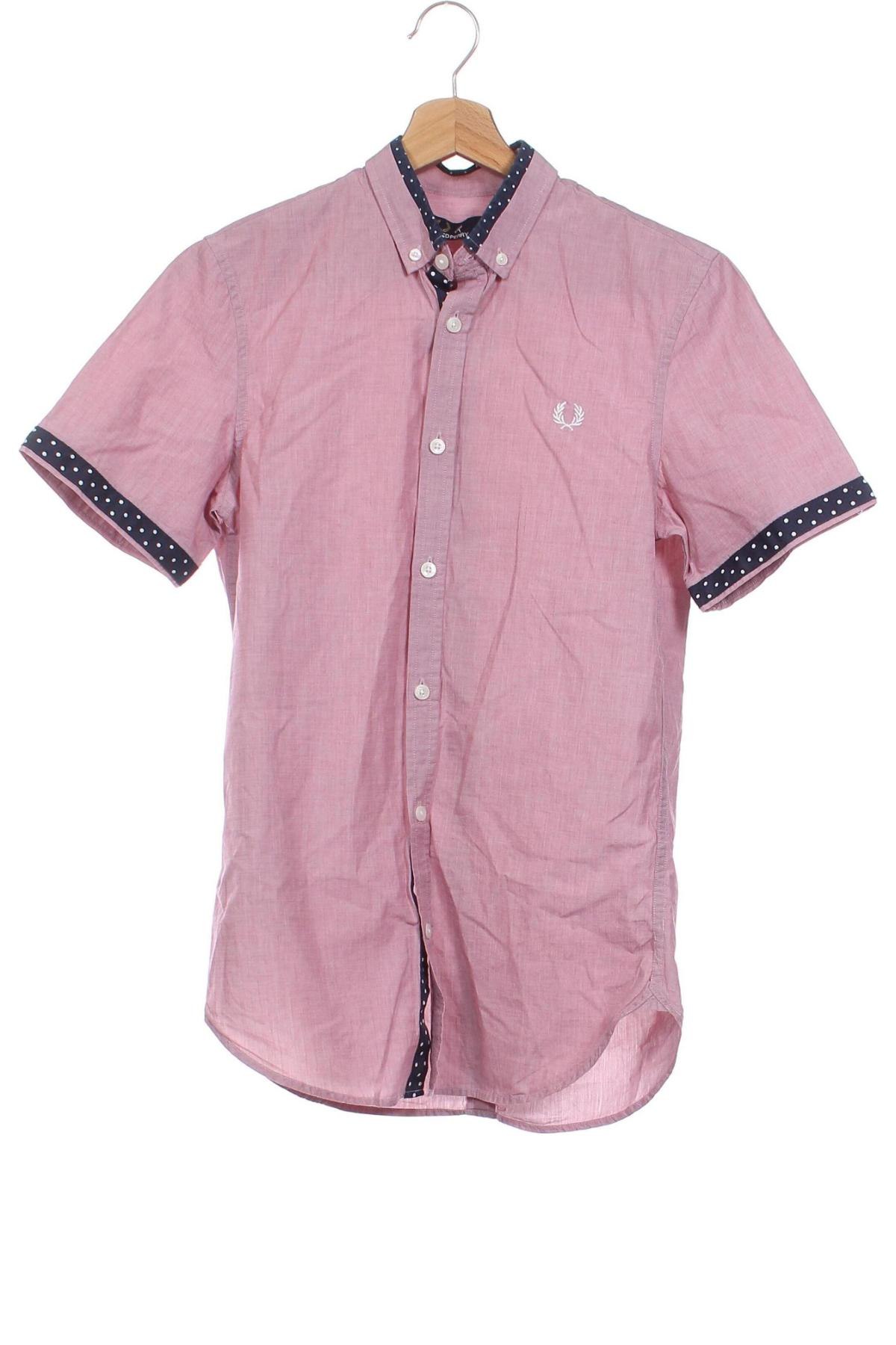 Herrenhemd Fred Perry, Größe XS, Farbe Rosa, Preis € 19,99