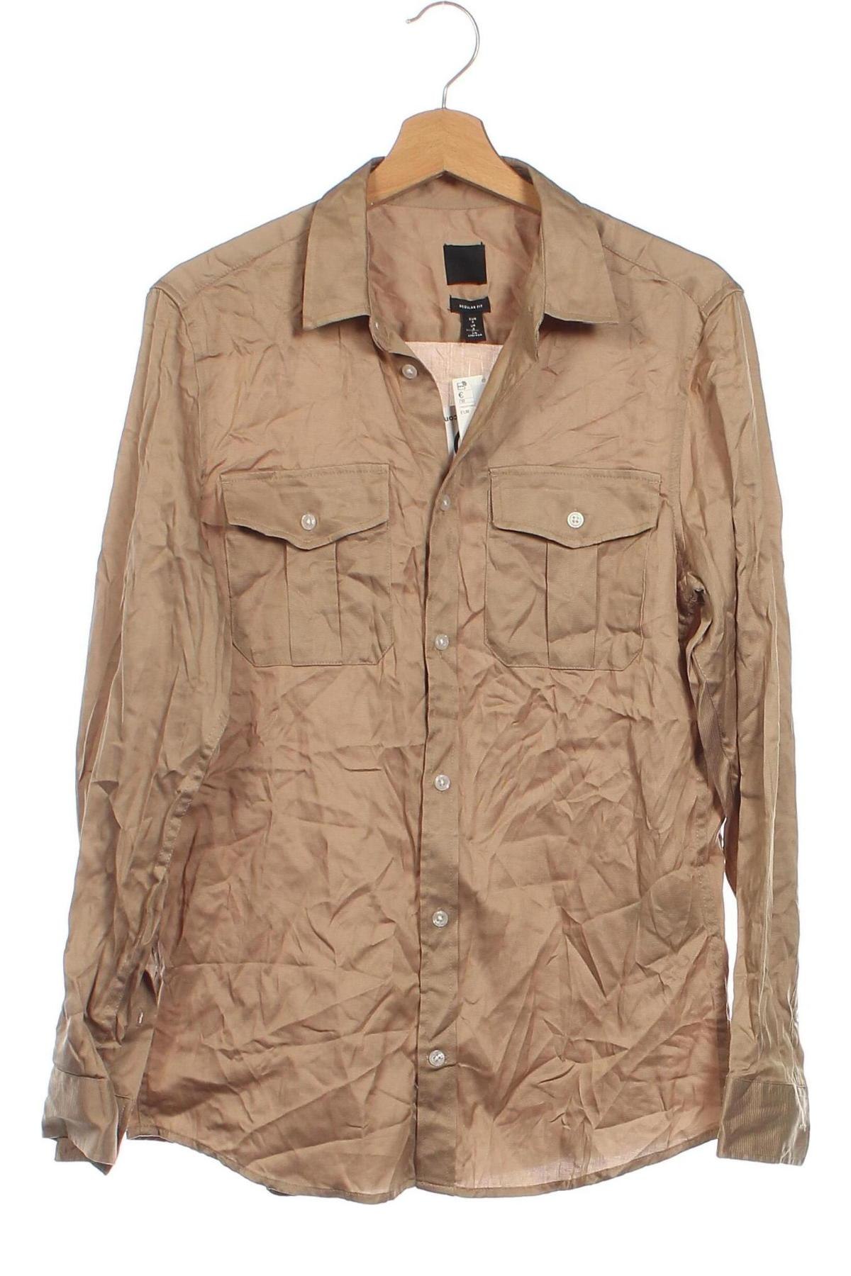 Herrenhemd H&M, Größe S, Farbe Beige, Preis 10,99 €