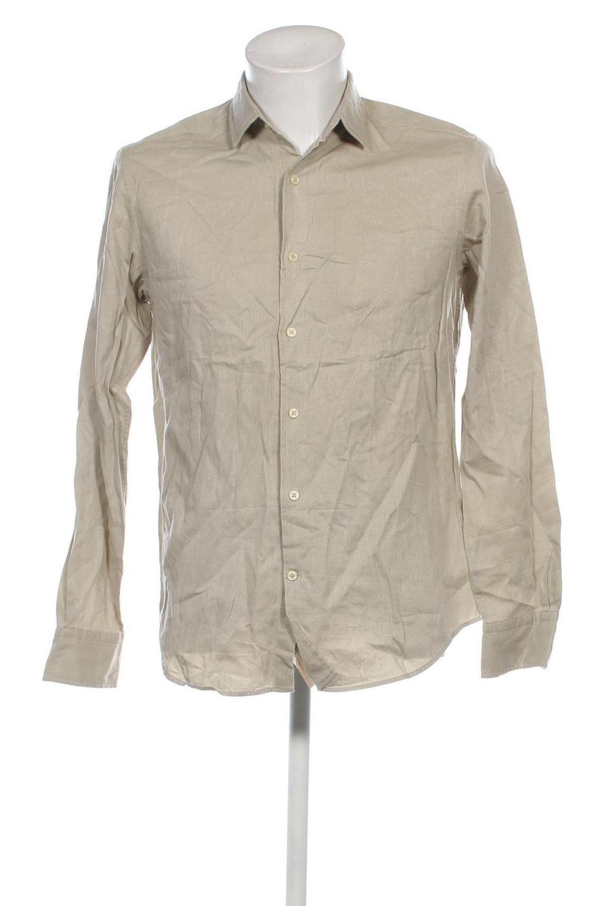 Herrenhemd Massimo Dutti, Größe M, Farbe Beige, Preis € 15,99