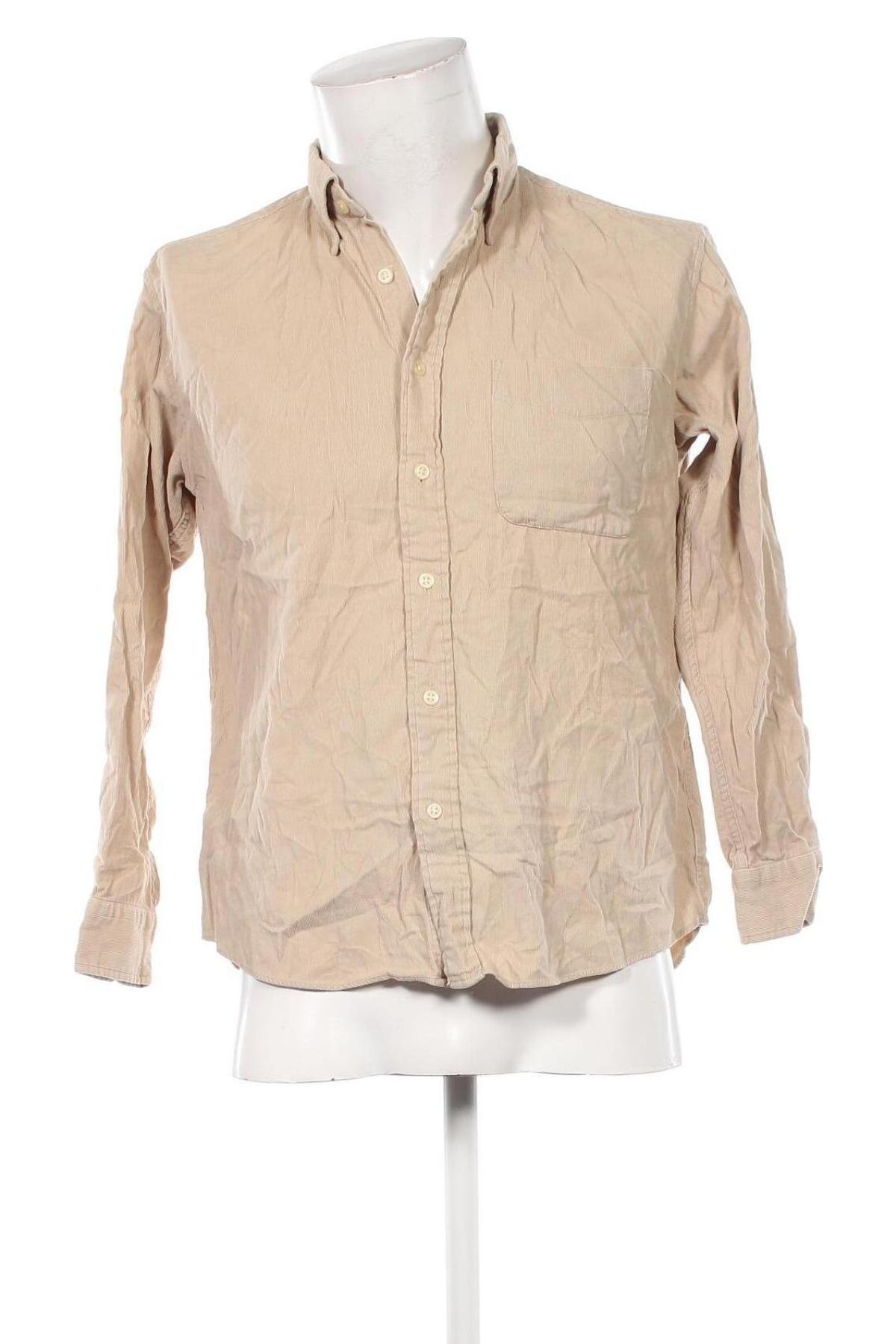 Herrenhemd Uniqlo, Größe M, Farbe Beige, Preis 9,99 €