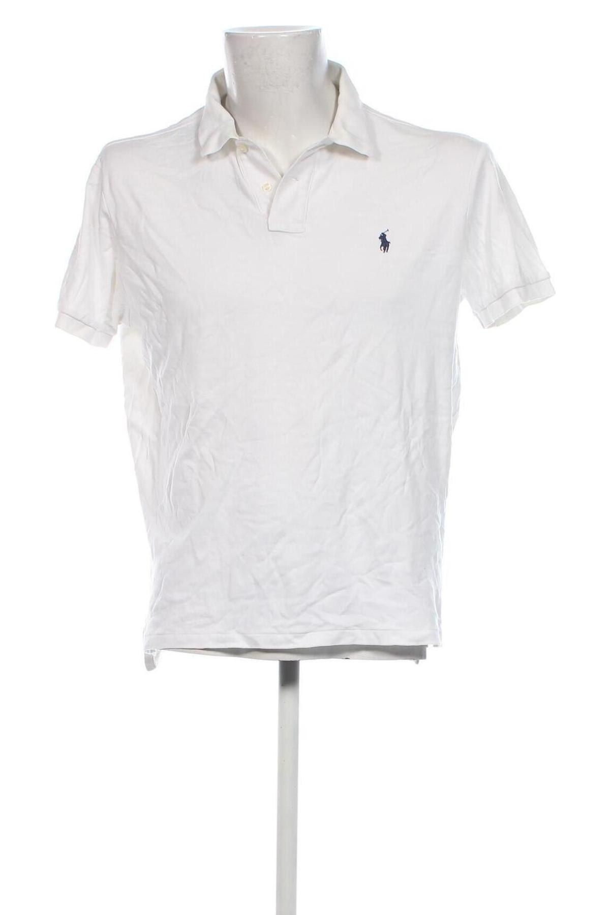 Herren T-Shirt Polo, Größe L, Farbe Weiß, Preis € 26,49