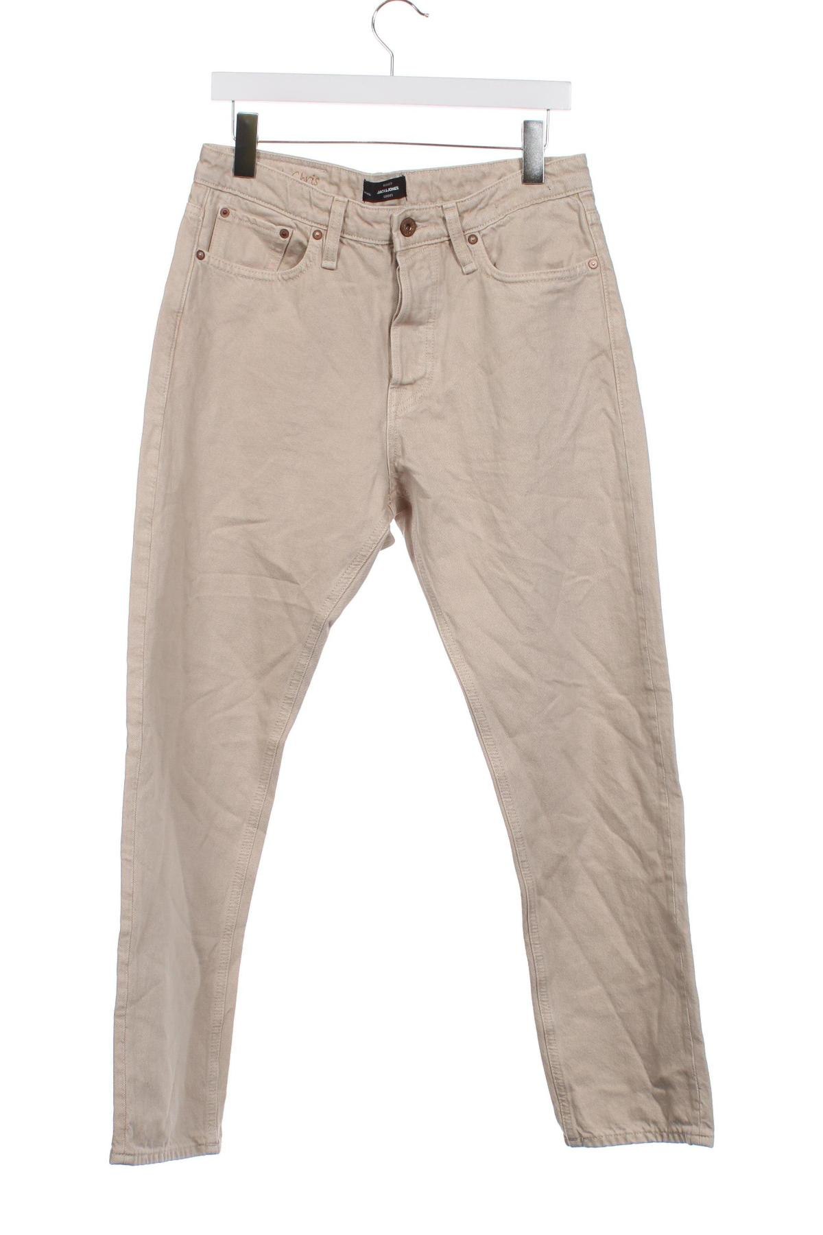 Męskie jeansy Jack & Jones, Rozmiar S, Kolor Beżowy, Cena 38,99 zł