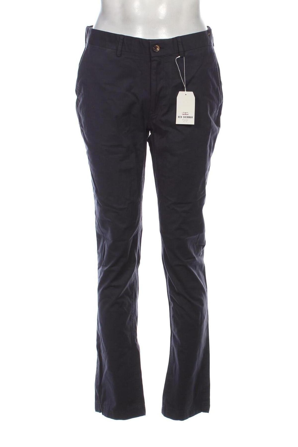 Pantaloni de bărbați Ben Sherman, Mărime M, Culoare Albastru, Preț 205,99 Lei