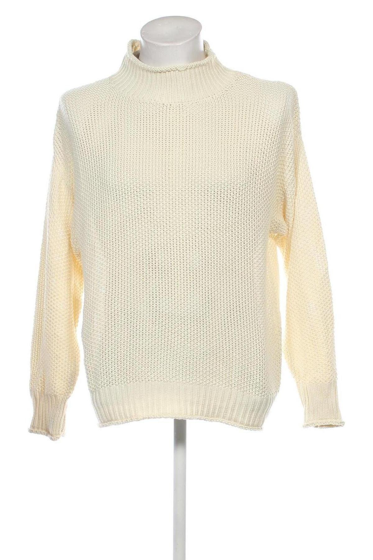 Herrenpullover, Größe M, Farbe Ecru, Preis 7,99 €