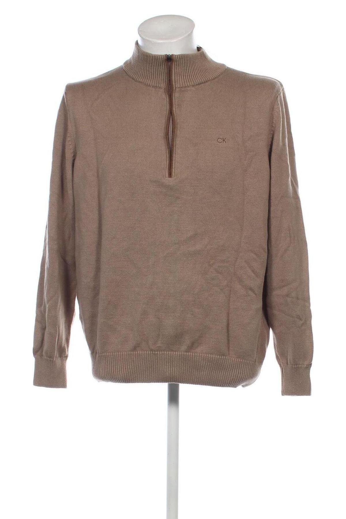 Męski sweter Calvin Klein, Rozmiar XL, Kolor Beżowy, Cena 144,99 zł