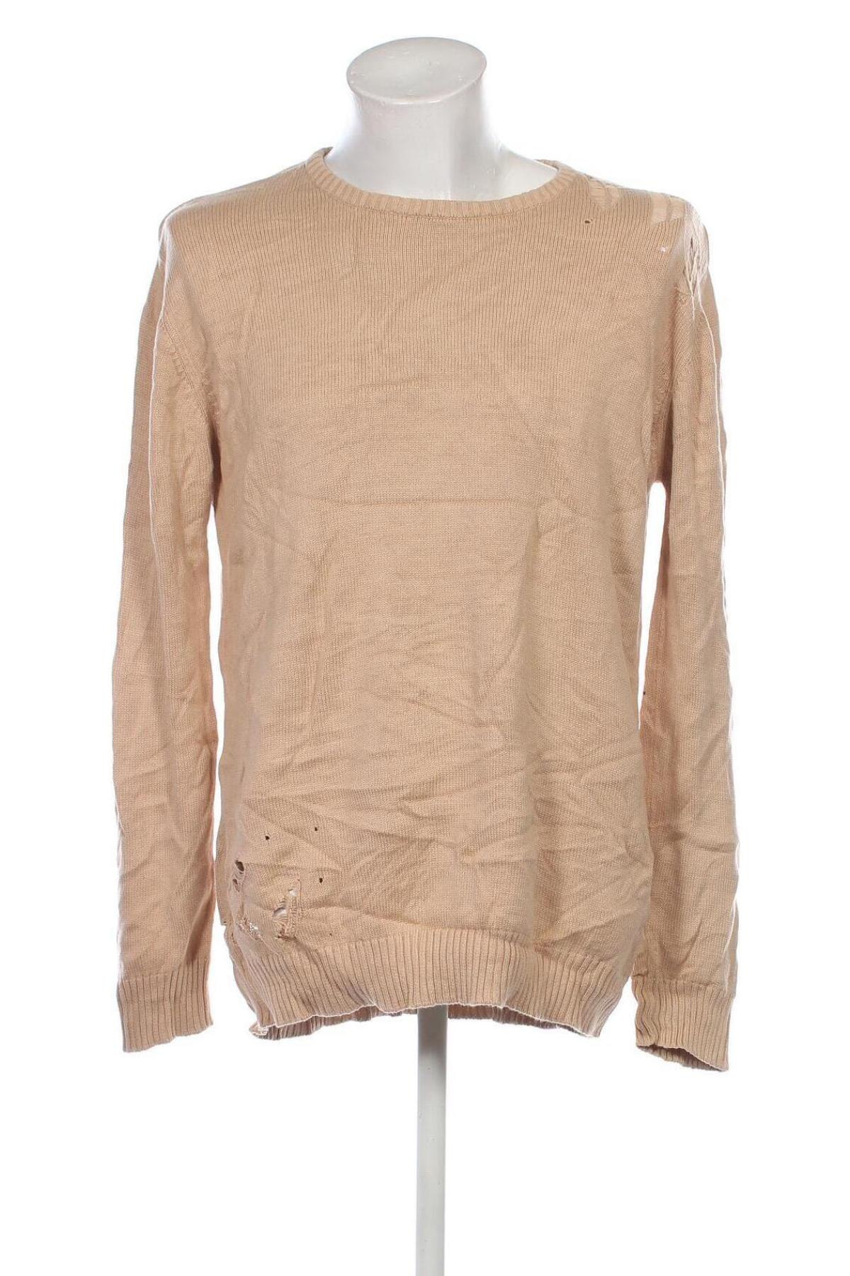 Herrenpullover DVNT, Größe M, Farbe Beige, Preis 9,49 €