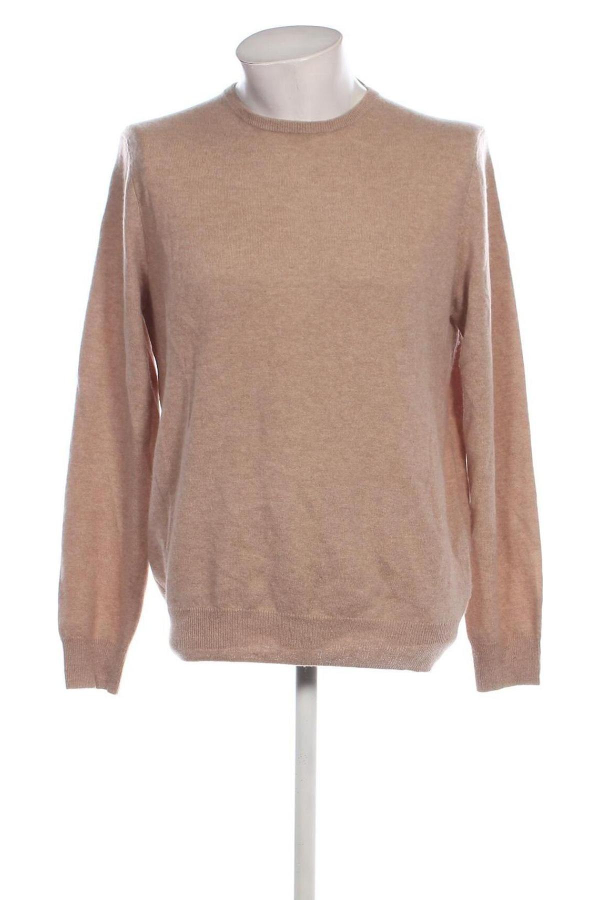 Herrenpullover Galeria, Größe L, Farbe Beige, Preis 28,49 €