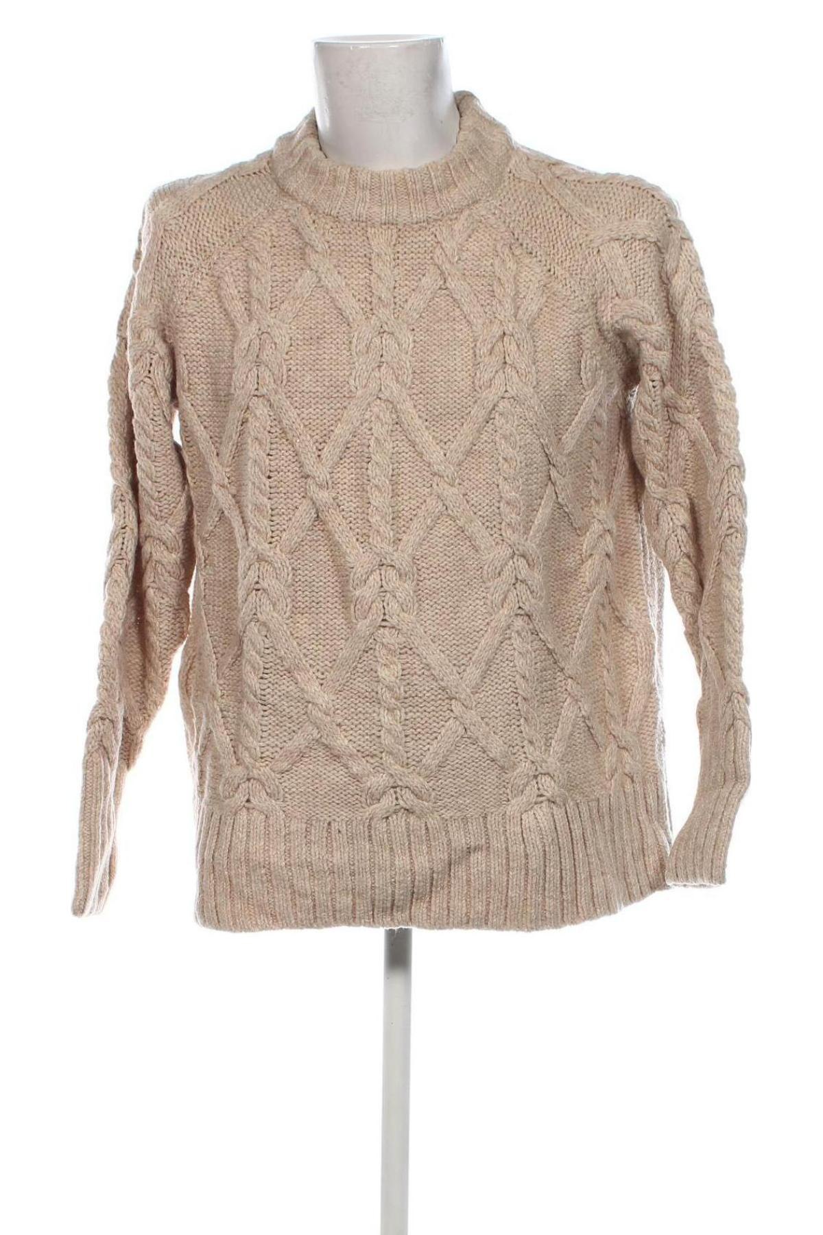 Męski sweter H&M, Rozmiar L, Kolor ecru, Cena 61,99 zł