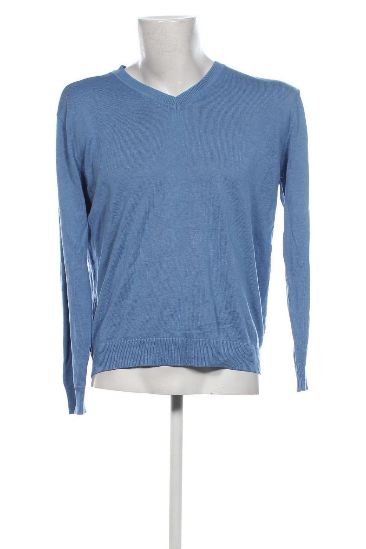 Herrenpullover John Devin, Größe L, Farbe Blau, Preis € 5,49