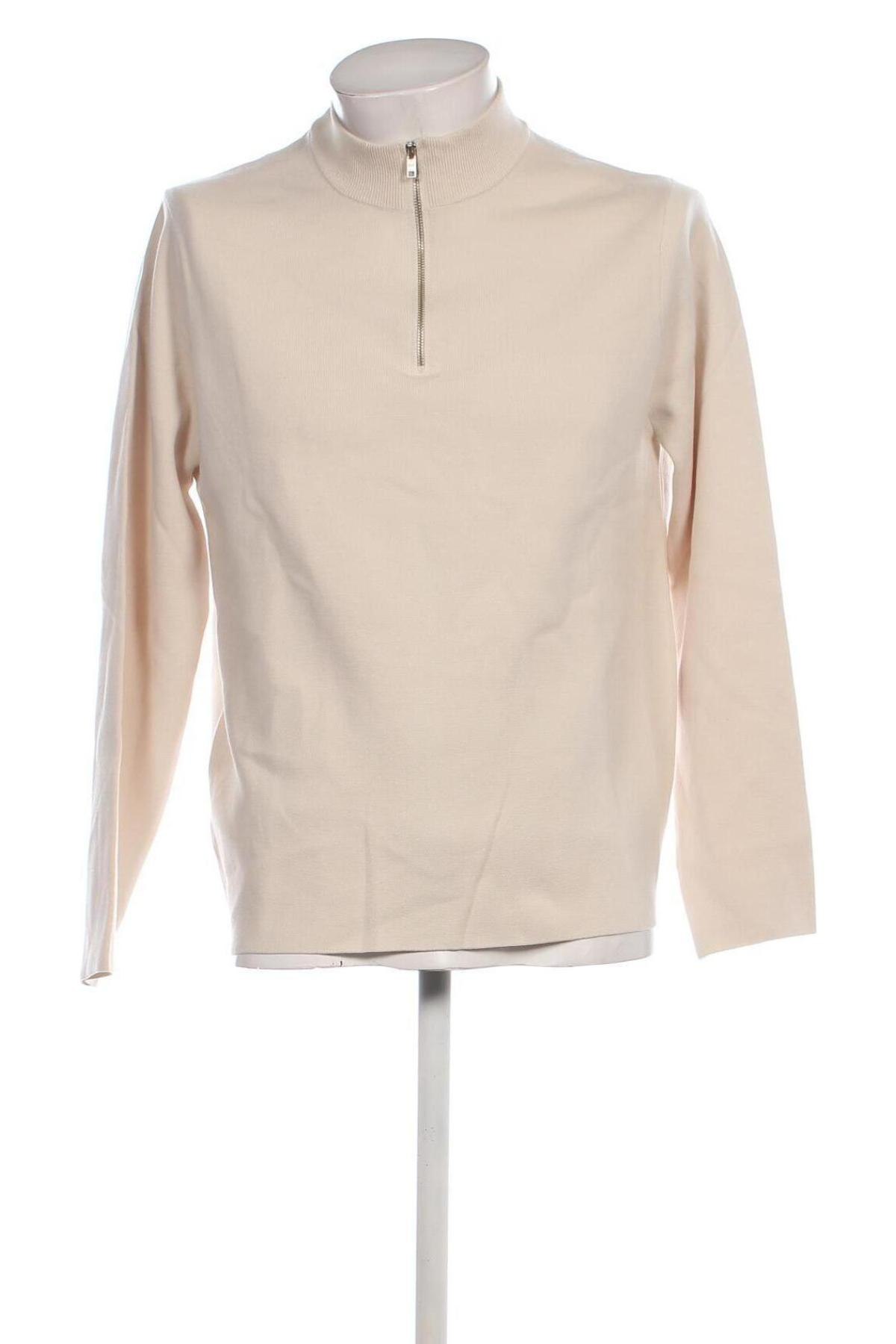 Herrenpullover Mango, Größe M, Farbe Beige, Preis 27,03 €