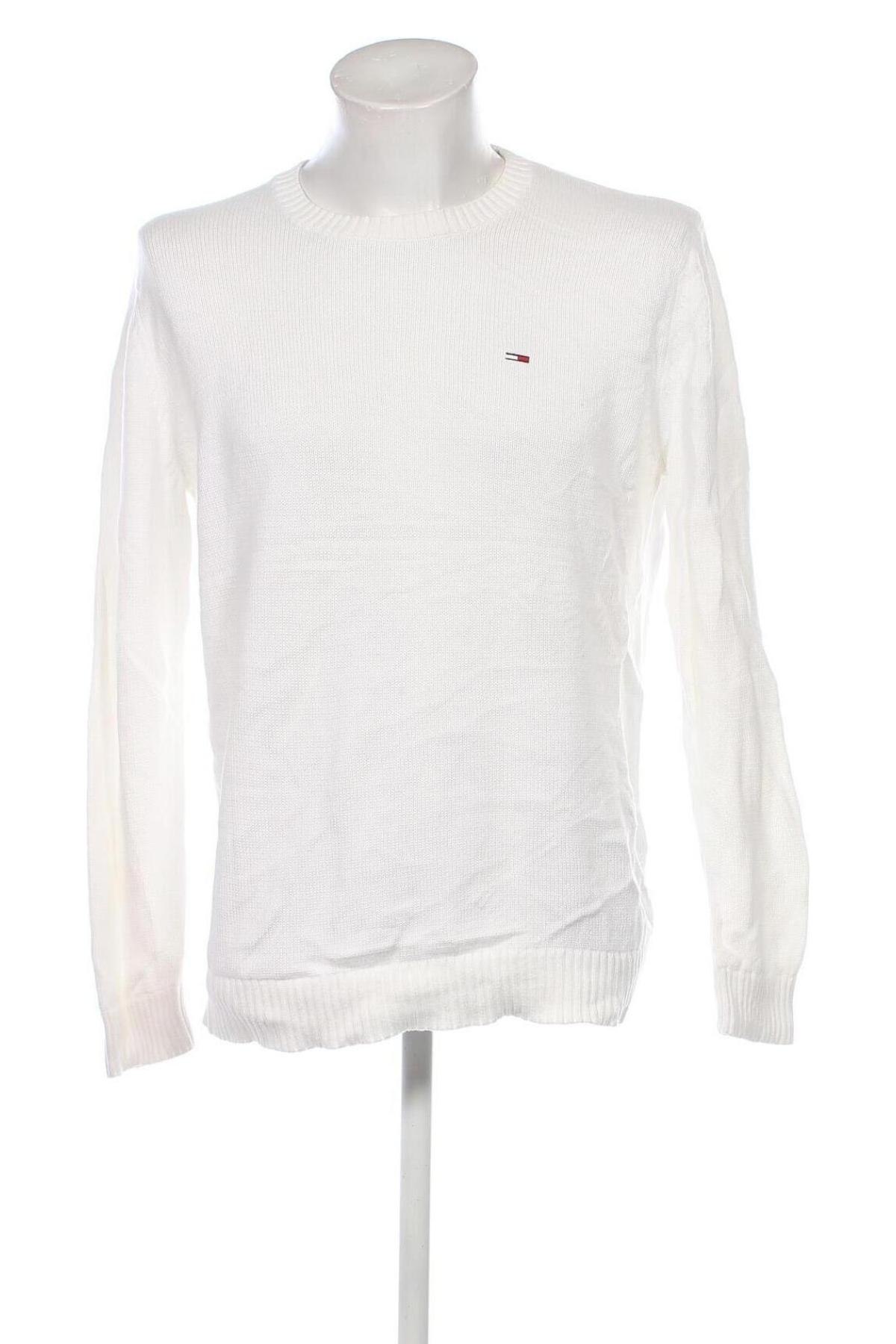 Herrenpullover Tommy Jeans, Größe M, Farbe Weiß, Preis € 18,99