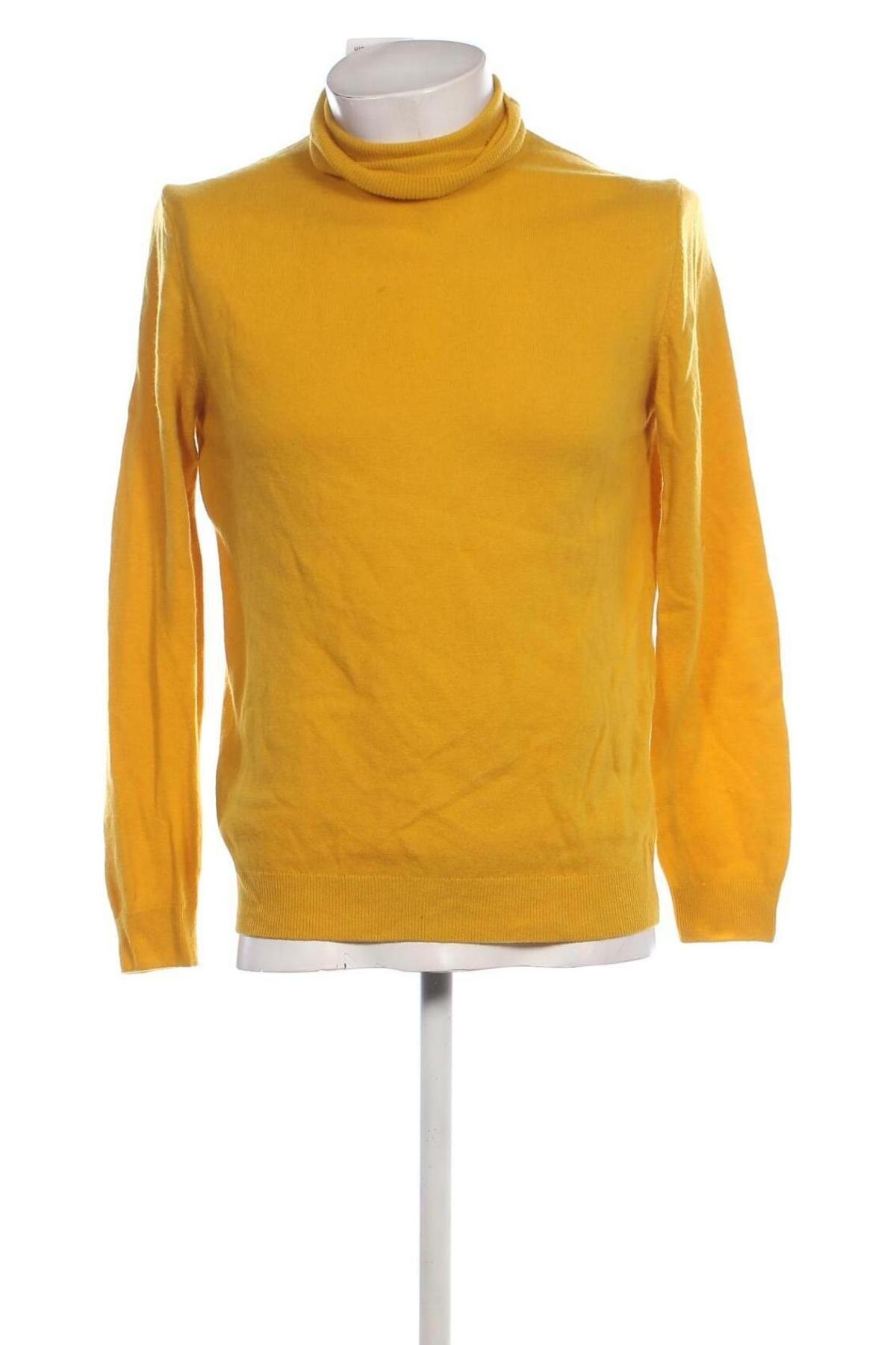 Męski sweter United Colors Of Benetton, Rozmiar L, Kolor Żółty, Cena 153,99 zł