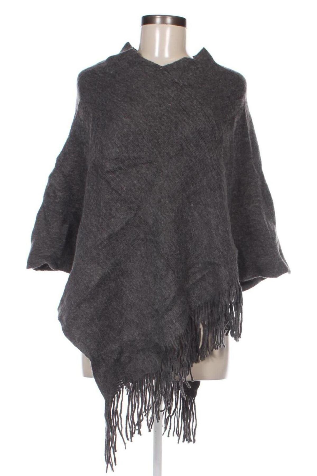 Poncho, Größe M, Farbe Grau, Preis € 13,99