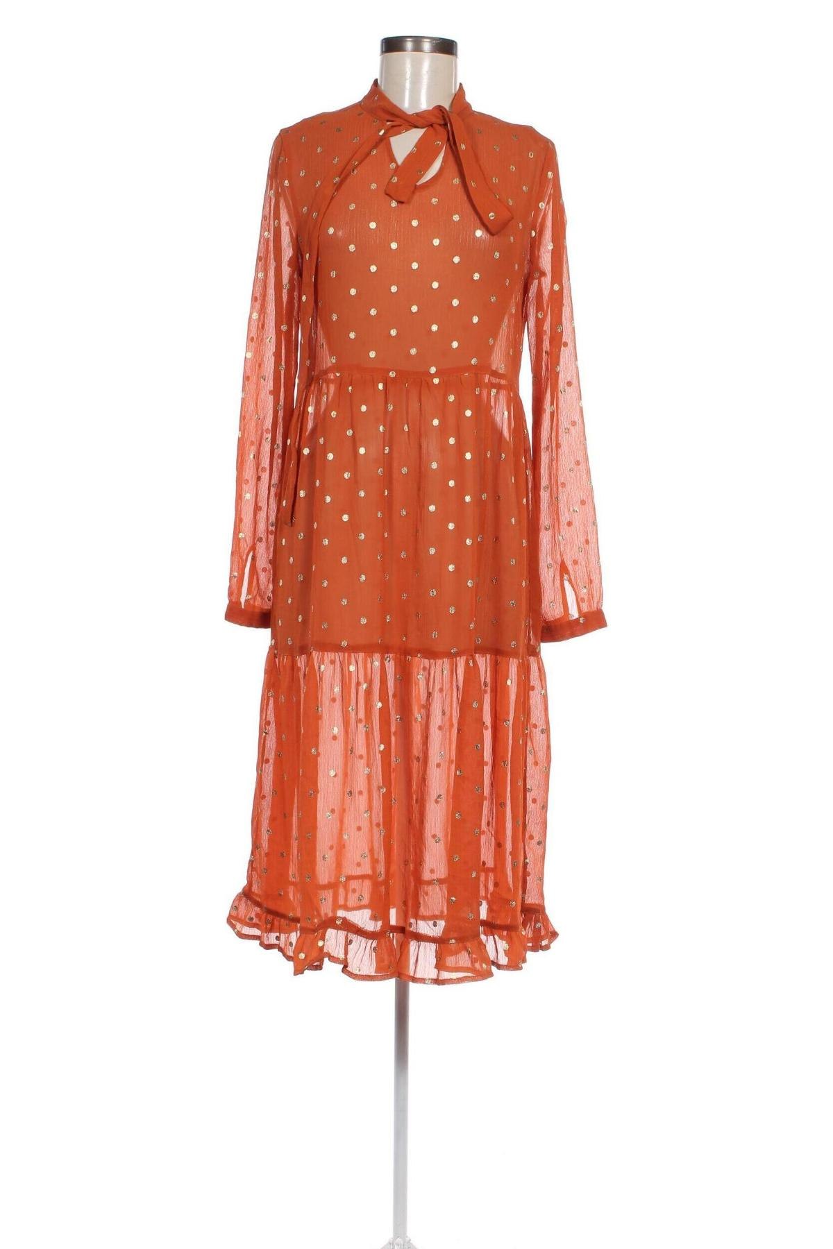 Kleid Pieces, Größe M, Farbe Orange, Preis 8,99 €