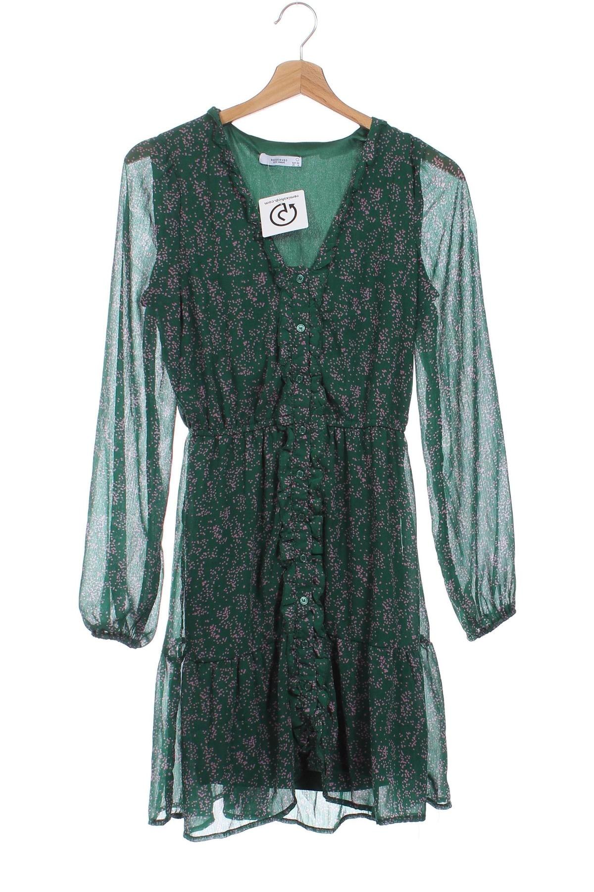 Rochie Reserved, Mărime XS, Culoare Verde, Preț 52,99 Lei