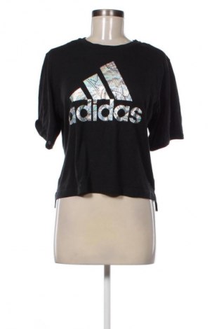 Damen T-Shirt Adidas, Größe S, Farbe Schwarz, Preis 14,00 €