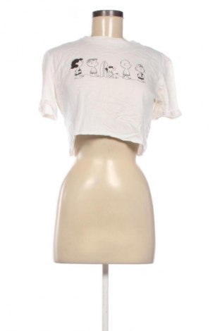 Дамска тениска Bershka, Размер XS, Цвят Бял, Цена 17,10 лв.