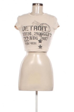 Damen T-Shirt Bershka, Größe S, Farbe Beige, Preis € 9,00