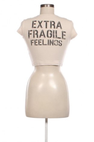 Damen T-Shirt Bershka, Größe S, Farbe Beige, Preis € 9,00
