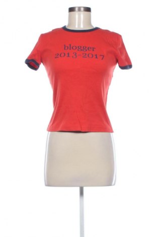 Tricou de femei Bershka, Mărime M, Culoare Roșu, Preț 45,00 Lei