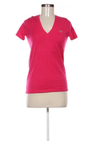 Γυναικείο t-shirt Lacoste, Μέγεθος XS, Χρώμα Ρόζ , Τιμή 53,99 €