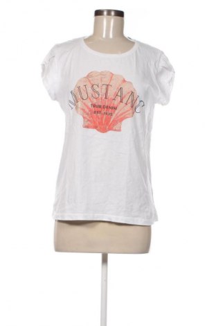 Damski T-shirt Mustang, Rozmiar S, Kolor Biały, Cena 63,99 zł