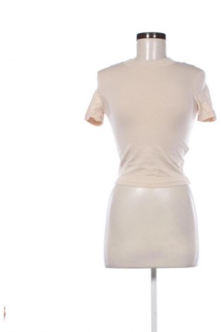 Damski T-shirt Zara, Rozmiar S, Kolor Beżowy, Cena 86,99 zł