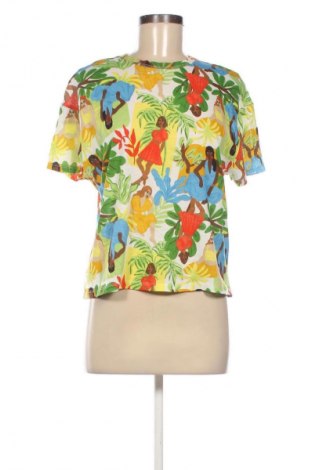 Damen T-Shirt Zara, Größe S, Farbe Mehrfarbig, Preis 14,58 €