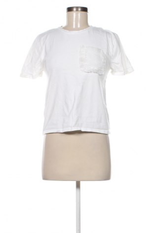 Damski T-shirt Zara, Rozmiar S, Kolor Biały, Cena 27,59 zł