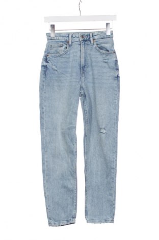 Blugi de femei Bershka, Mărime XS, Culoare Albastru, Preț 76,00 Lei