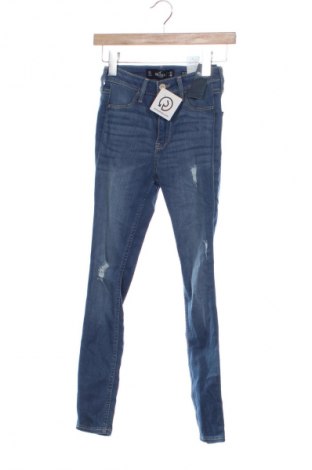 Дамски дънки Hollister, Размер XXS, Цвят Син, Цена 28,99 лв.
