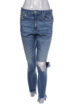 Damskie jeansy Zara, Rozmiar L, Kolor Niebieski, Cena 62,07 zł