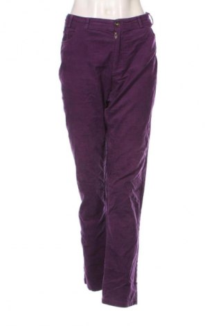 Pantaloni de velvet de femei More & More, Mărime XXL, Culoare Mov, Preț 87,99 Lei