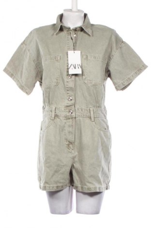 Women's short jumpsuit Zara, Μέγεθος M, Χρώμα Πράσινο, Τιμή 39,39 €