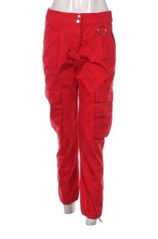 Pantaloni de femei Bershka, Mărime S, Culoare Roșu, Preț 76,00 Lei