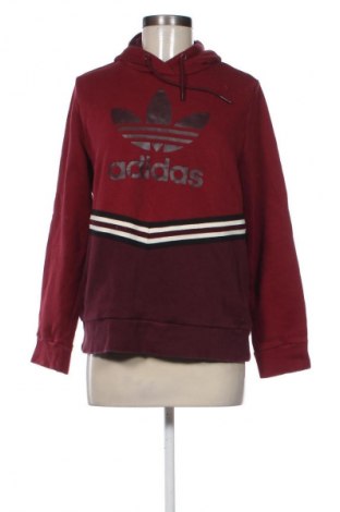 Дамски поларен суитшърт Adidas, Размер M, Цвят Червен, Цена 76,99 лв.