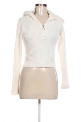 Pulover de femei Bershka, Mărime M, Culoare Alb, Preț 76,32 Lei