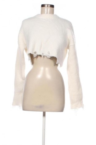 Damenpullover Bershka, Größe S, Farbe Weiß, Preis € 14,99