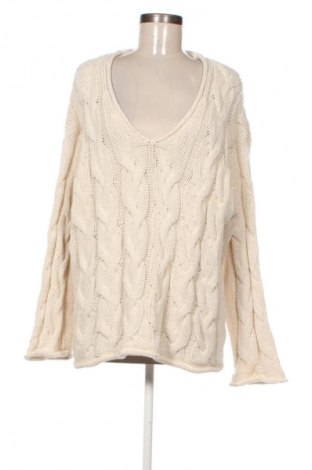 Дамски пуловер Zara, Размер M, Цвят Екрю, Цена 31,99 лв.