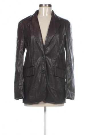 Γυναικείο δερμάτινο μπουφάν Bershka, Μέγεθος XS, Χρώμα Καφέ, Τιμή 28,99 €