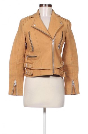 Dámska kožená bunda  The Kooples, Veľkosť XS, Farba Žltá, Cena  588,46 €