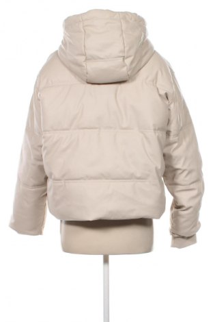 Дамско кожено яке Zara, Размер L, Цвят Бежов, Цена 47,99 лв.