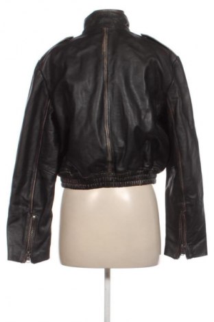 Дамско кожено яке Zara, Размер M, Цвят Черен, Цена 279,99 лв.