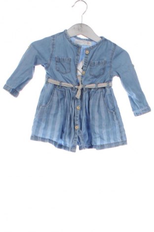 Детска рокля Zara, Размер 3-6m/ 62-68 см, Цвят Син, Цена 20,14 лв.
